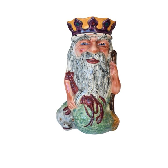 Vintage  Shorter & Son's Hand Crafted Father Neptune Pitcher Stein 11x7 - Picture 3 of 8